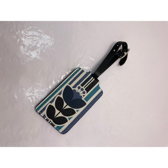 Brighton Blue Print Luggage Tag - Picture 2 of 3